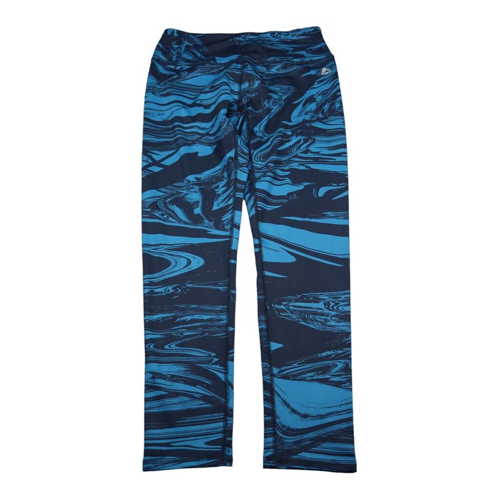 RBX Pants Womens L Blue Ankle Skinny Elastic Waist Stretch Pull On Athletic